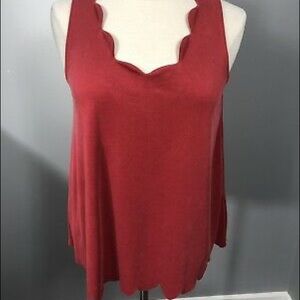 Anthropology scalloped top